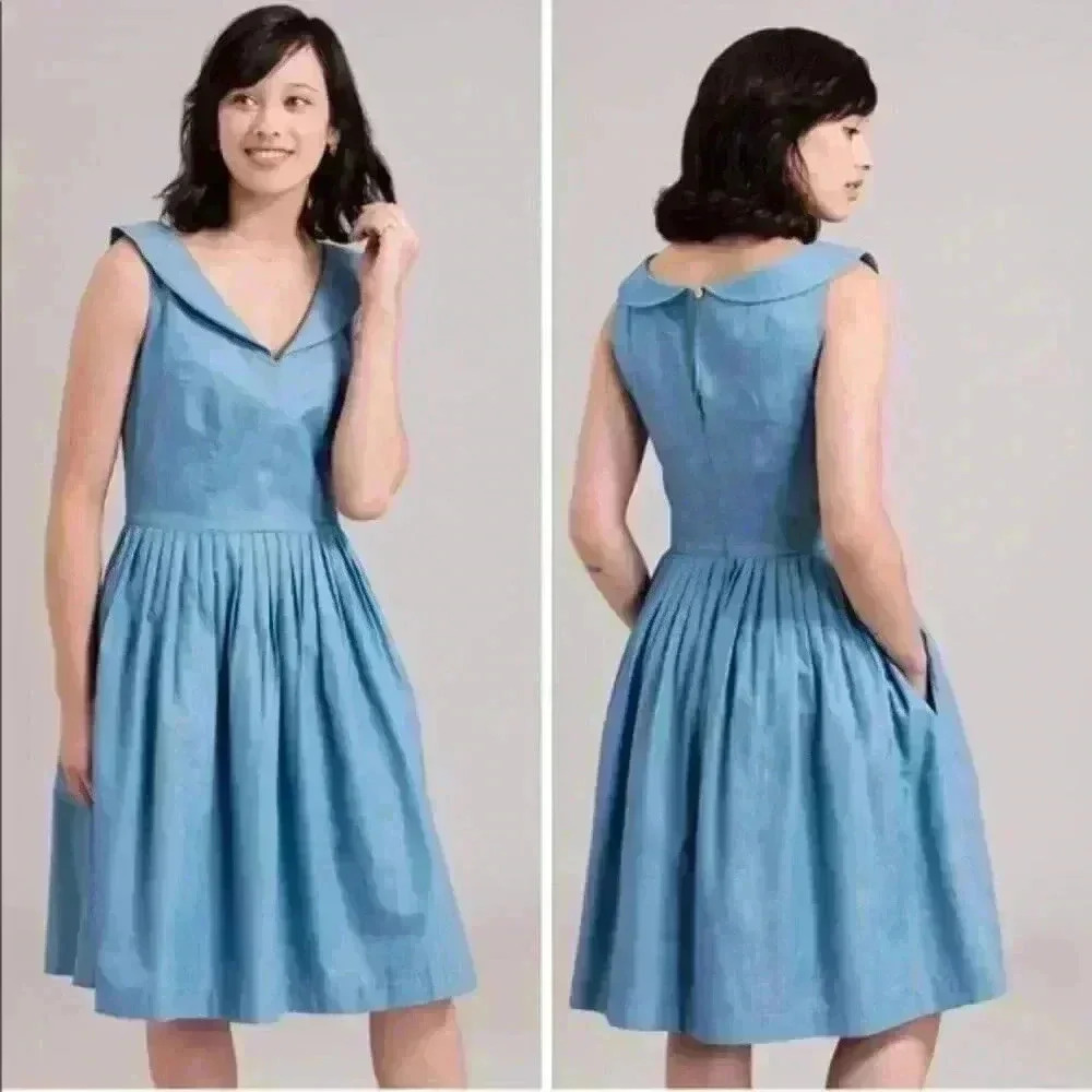 Modcloth Emily & Fin Tencel Lulu Chambray Dress